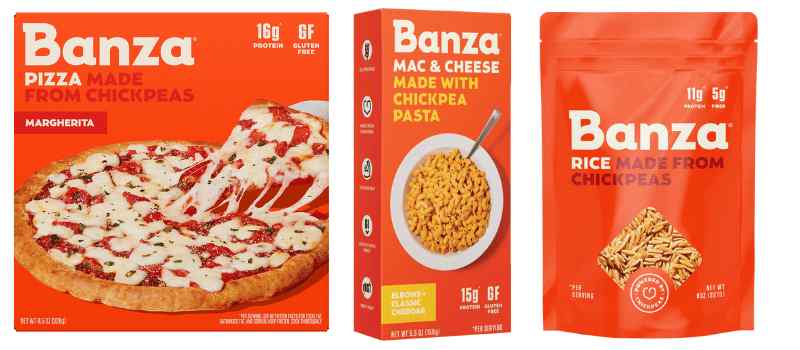Banza pasta variants and vegan status