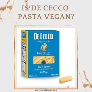 Is De Cecco Pasta Vegan?