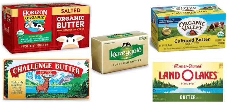 Sweet Cream Butter And Regular Butter Brands